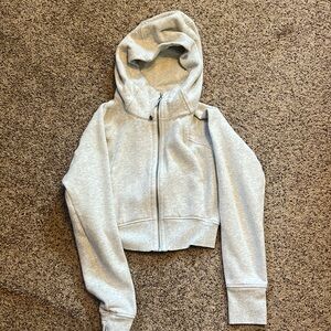 Lululemon Grey Scuba Full Zip Crop